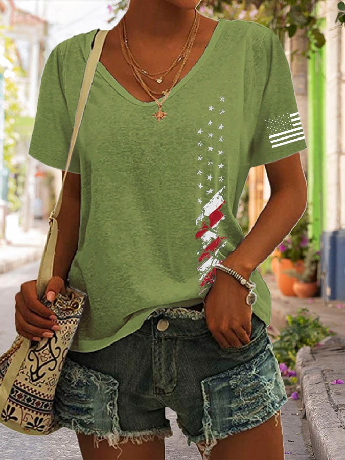 🔥Last Day 49% Off🔥Women's Independence Day Printed Casual T-Shirt