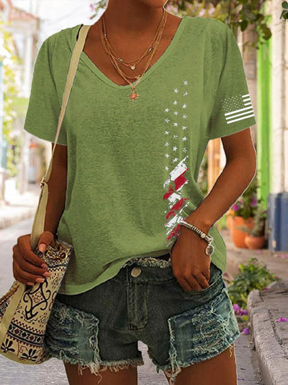 🔥Last Day 49% Off🔥Women's Independence Day Printed Casual T-Shirt