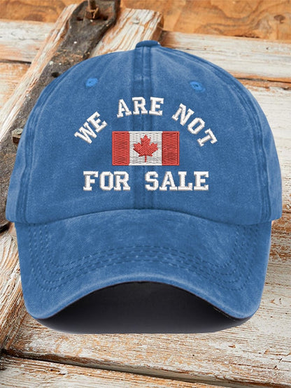 Unisex Canada We Are Not For Sale Printed Baseball Cap