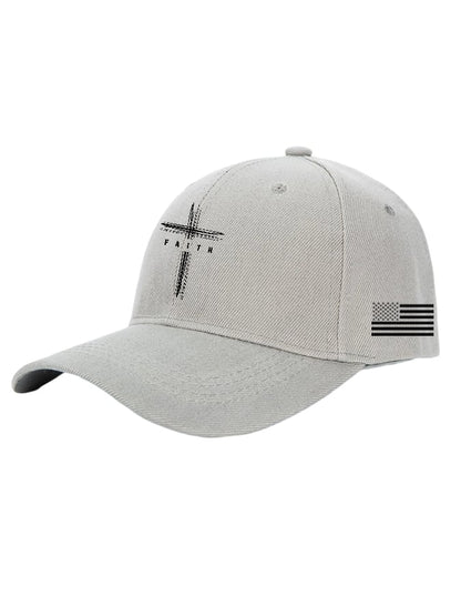 Unisex Faith&Flag Print Baseball Cap
