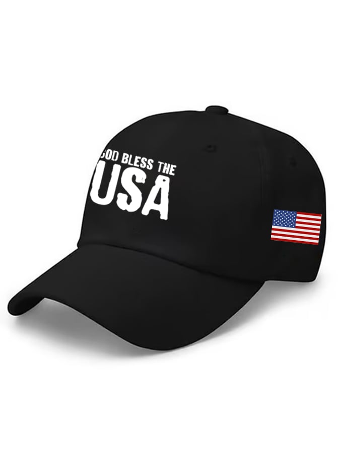 Unisex Vintage Faith "God Bless The Usa" Print Hat