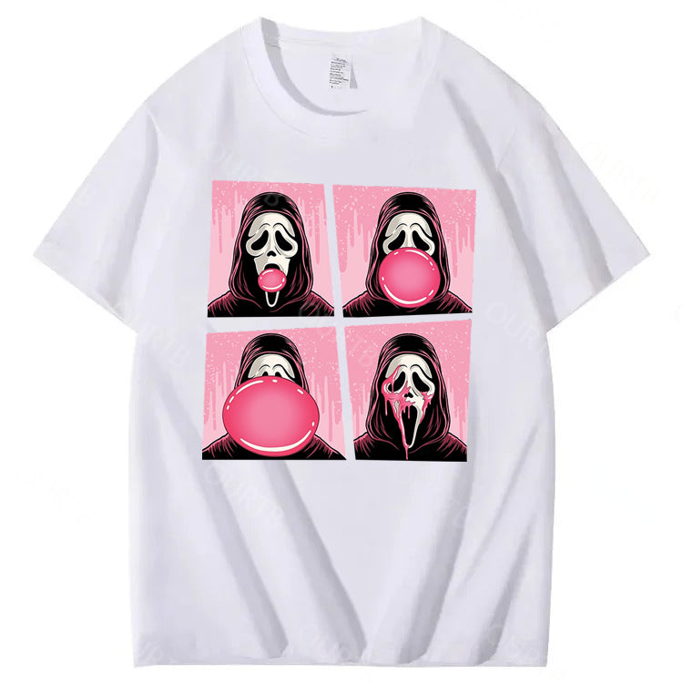 Chewing Gum Bubbles Halloween 100% Cotton T-Shirt