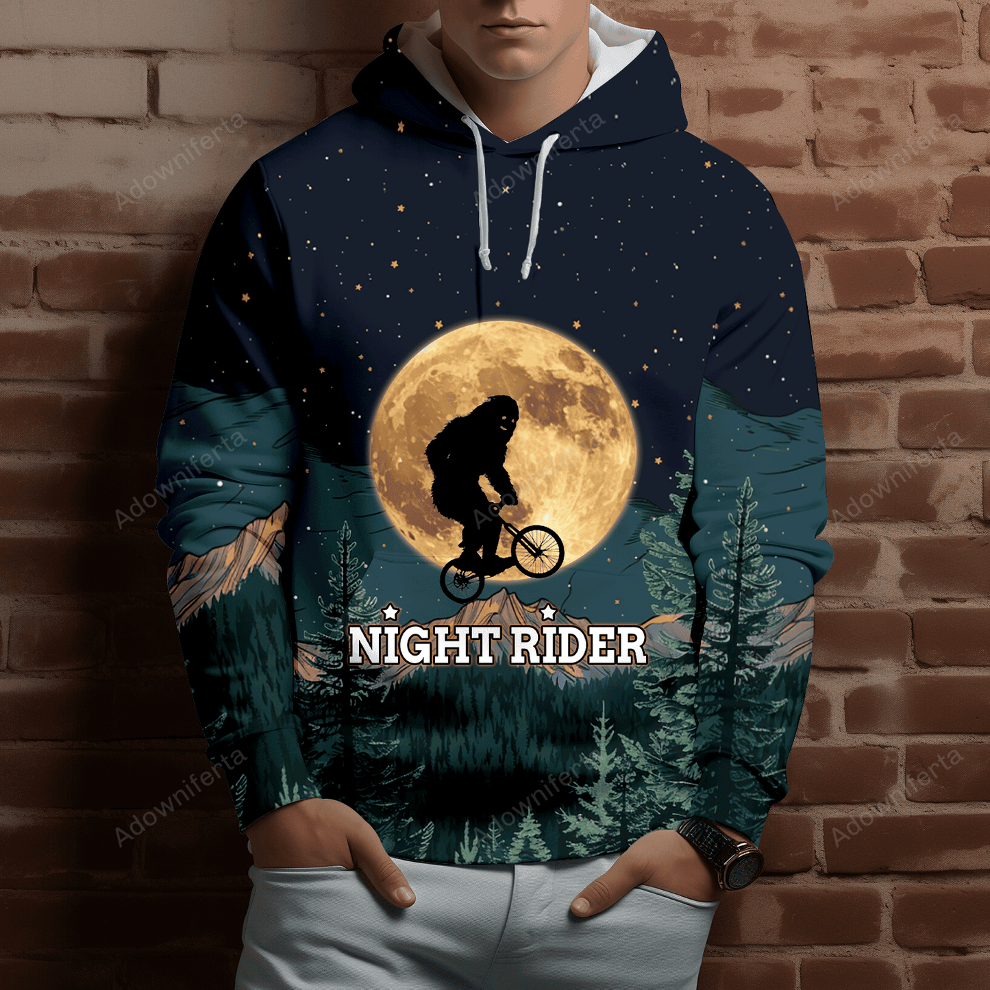 Bigfoot Night Rider All Over Print Shirt