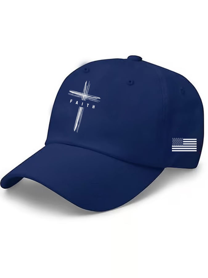 Unisex Faith&Flag Print Baseball Cap