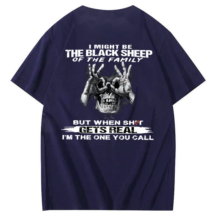 The Blacksheep Of  The Family Pattern Print 100%Cotton T-Shirt