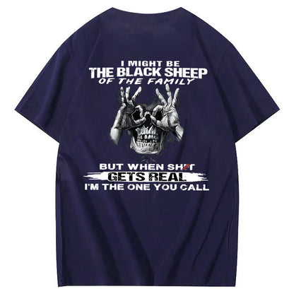 The Blacksheep Of  The Family Pattern Print 100%Cotton T-Shirt
