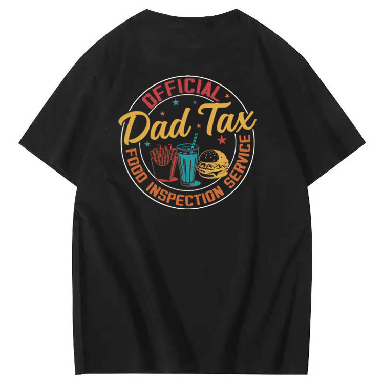 Official Dad Tax Pattern Print 100%Cotton T-Shirt