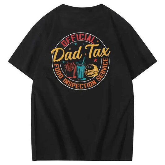 Official Dad Tax Pattern Print 100%Cotton T-Shirt