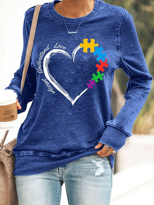 Casual Printed Long Sleeve Sweatshirt