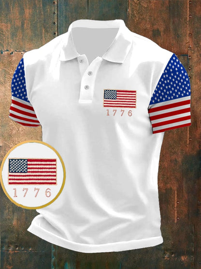 Men's We The People Fourth Of July America 1776 Patriotic Polo Shirt