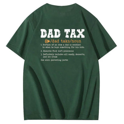 Dad Tax Parse Pattern Print 100%Cotton T-Shirt