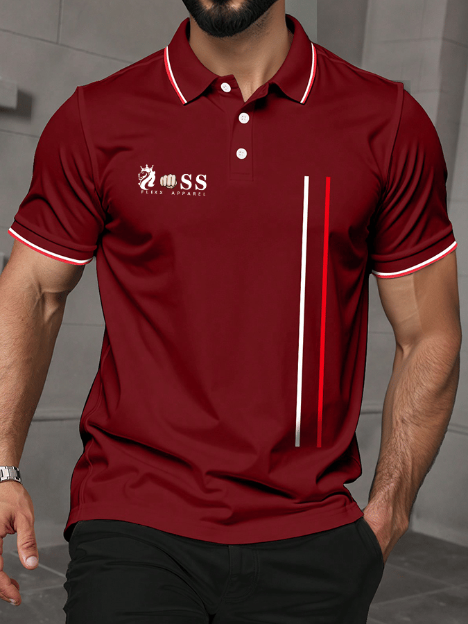 Modisches, lässiges Poloshirt mit Aufdruck für Herren