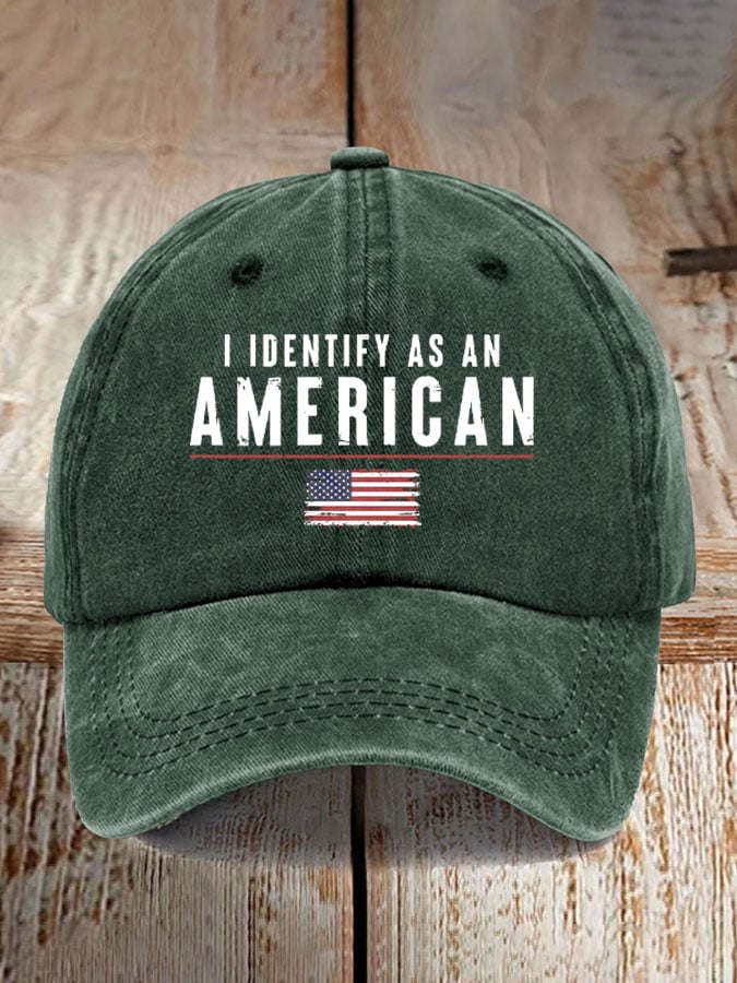 Retro I Identify As An American Print Baseball Cap