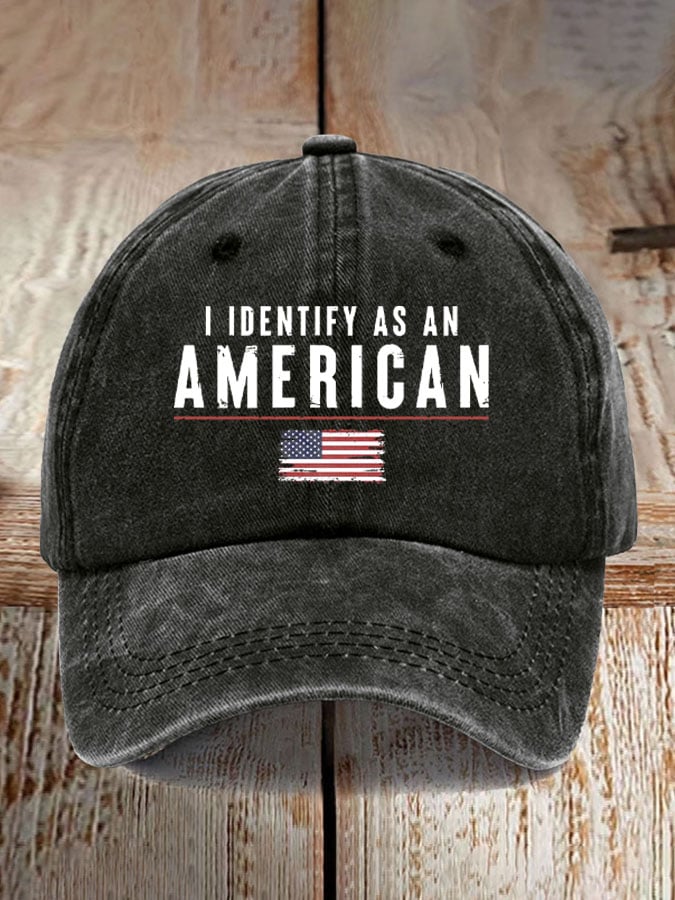 Retro I Identify As An American Print Baseball Cap