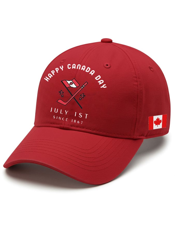 Unisex Retro Happy Canada Day July 1st Since 1867 Print Baseball Cap