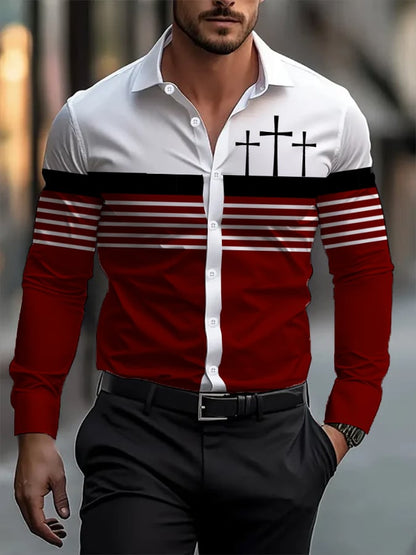 Men's Faith Printed Simple Casual Shirt