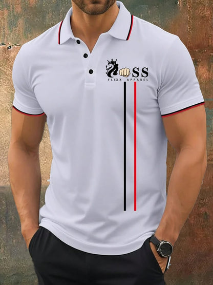 Stilvolles, lässiges Business-Poloshirt in Kontrastfarbe für Herren