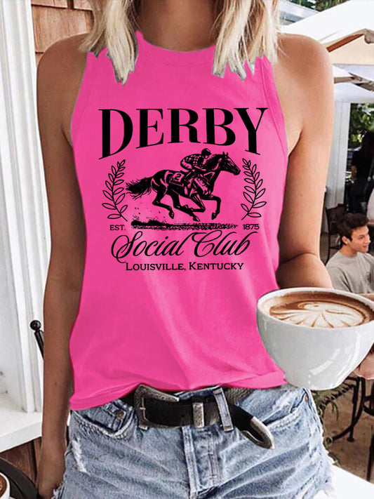 Women's Derby Day Print Casual Tank Top