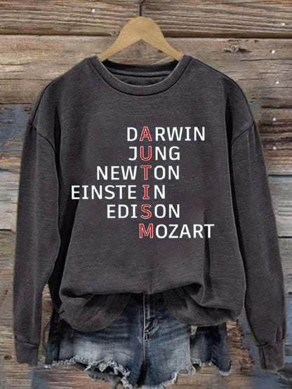 Women's Autism Awareness Print Casual Sweatshirt