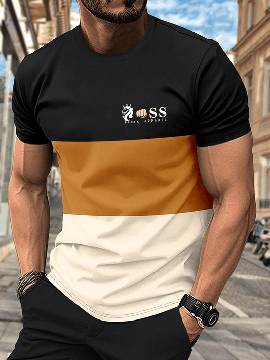 Lässiges T-Shirt mit Rundhalsausschnitt und modischem Aufdruck für Herren