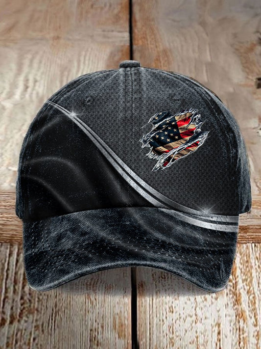 Men's Casual Independence Day Printed Baseball Cap