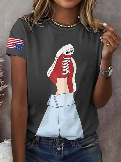 Retro NMP Not My President Print T-Shirt