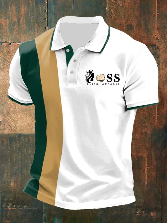 Lässiges Poloshirt mit Karomuster und Farbkontrasten für Herren