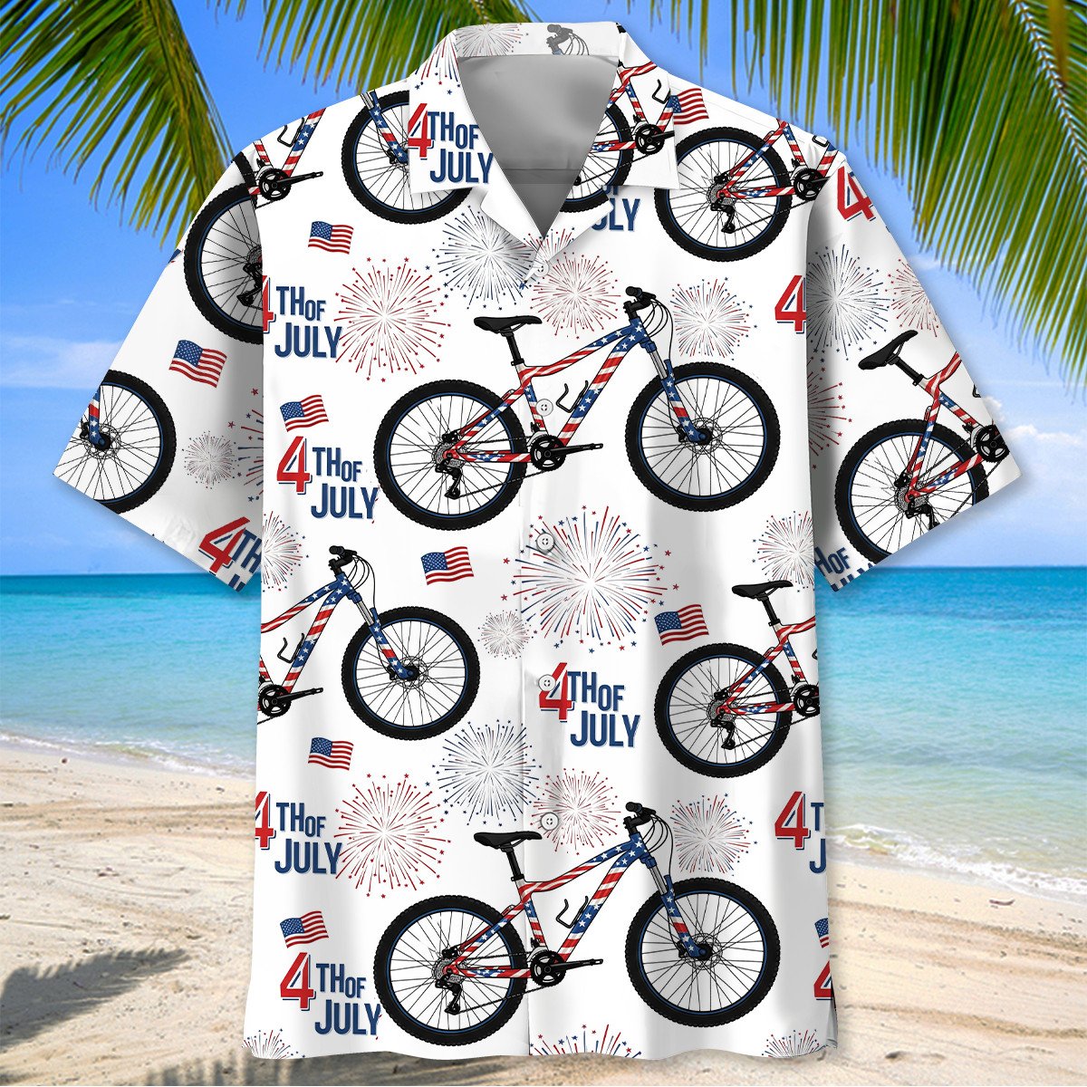 Mountain Bike Independence Day Hawaiian Shirt