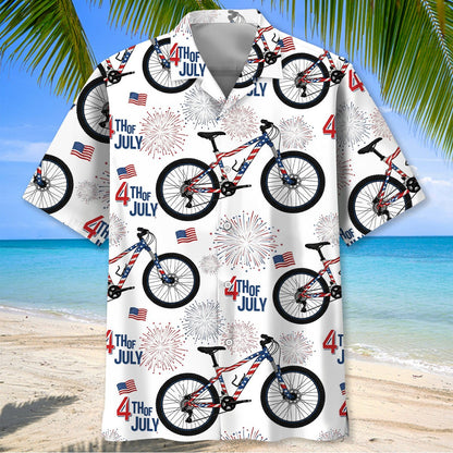 Mountain Bike Independence Day Hawaiian Shirt