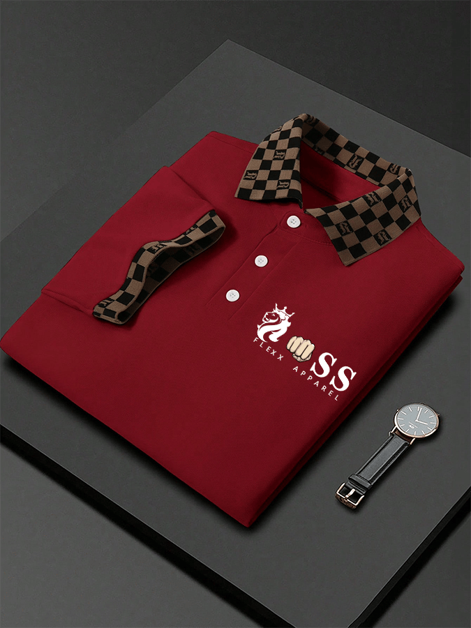 Lässiges Poloshirt für Herren mit Buchstabendruck