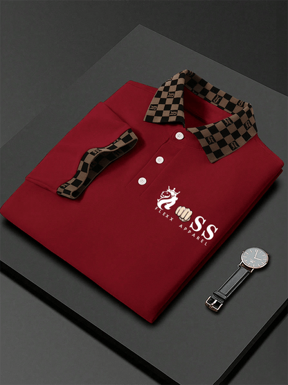 Lässiges Poloshirt für Herren mit Buchstabendruck