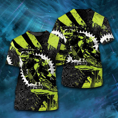 Mountain Bike Dirt Green T-Shirt For Men & Women