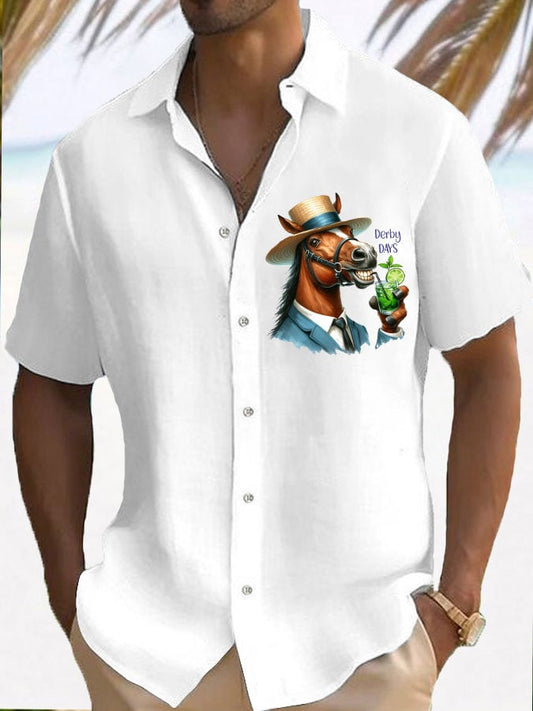 Men's Derby Day Printed Resort Shirt