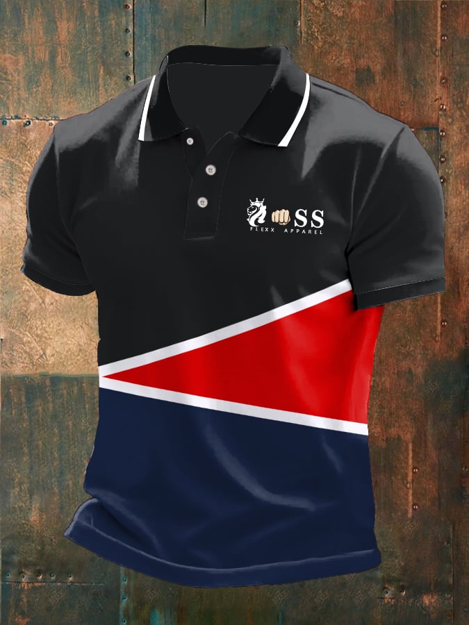 Lässiges Poloshirt mit Kontrastdruck für Herren