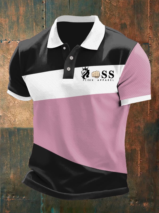 Lässiges Poloshirt in Kontrastfarbe für Herren