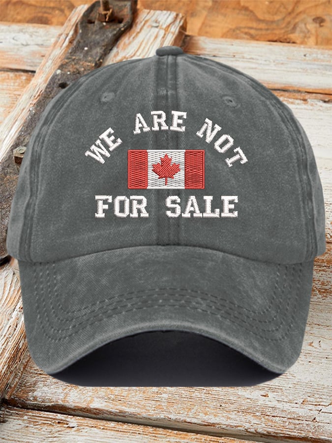 Unisex Canada We Are Not For Sale Printed Baseball Cap