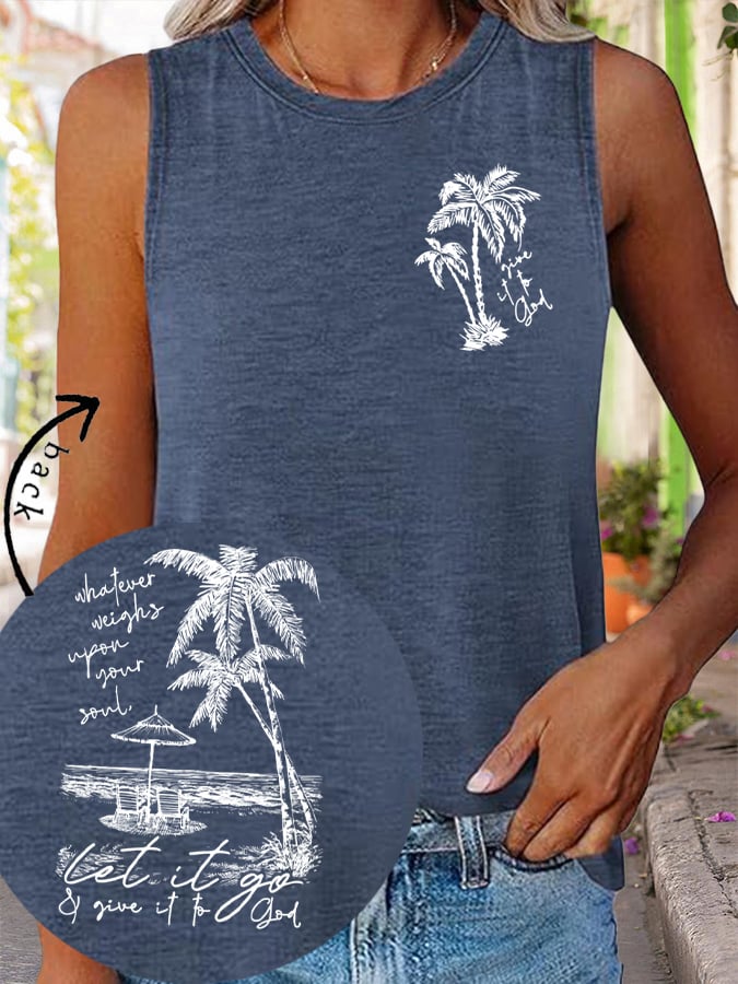 Women's Give It To God Print Tank Top