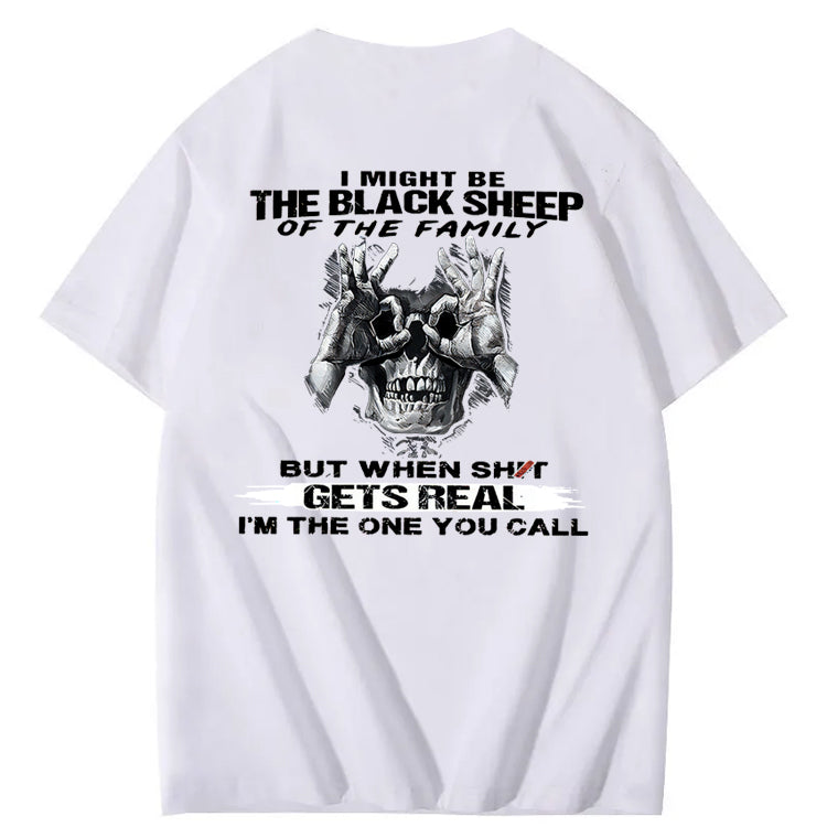 The Blacksheep Of  The Family Pattern Print 100%Cotton T-Shirt