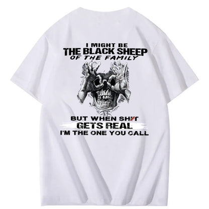 The Blacksheep Of  The Family Pattern Print 100%Cotton T-Shirt