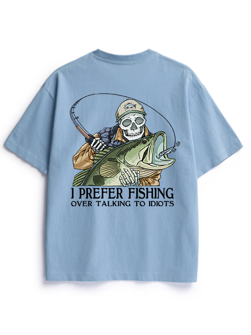 Talk Less Fish More Unisex Heavyweight Cotton T-Shirt