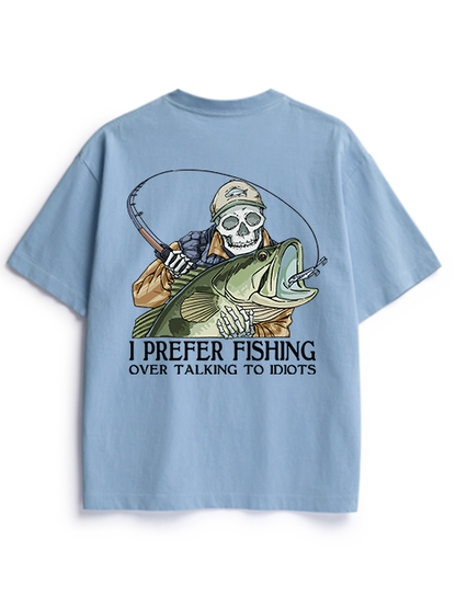 Talk Less Fish More Unisex Heavyweight Cotton T-Shirt