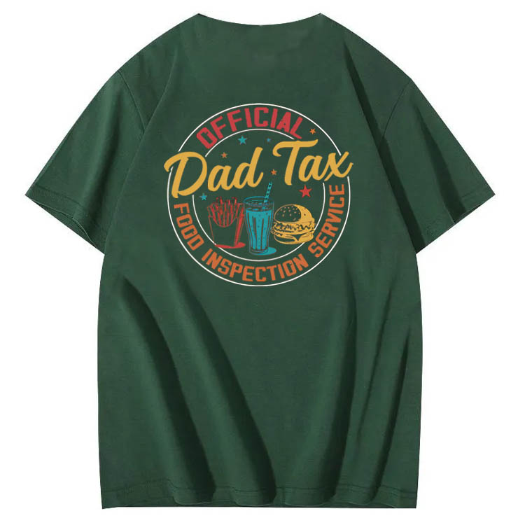 Official Dad Tax Pattern Print 100%Cotton T-Shirt