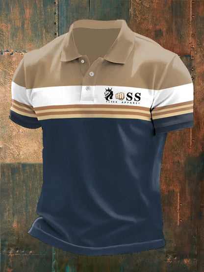 Lässiges Poloshirt mit Kontrastdruck für Herren