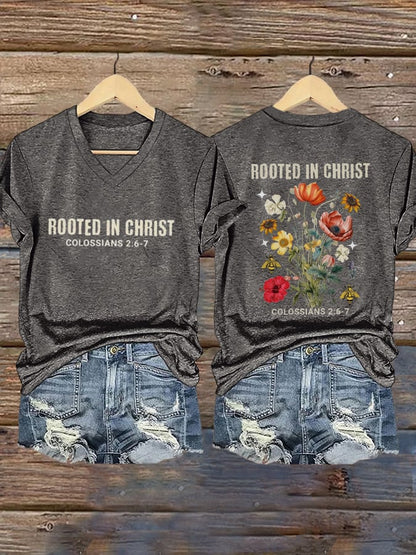 Women's Vintage Floral Print T-Shirt