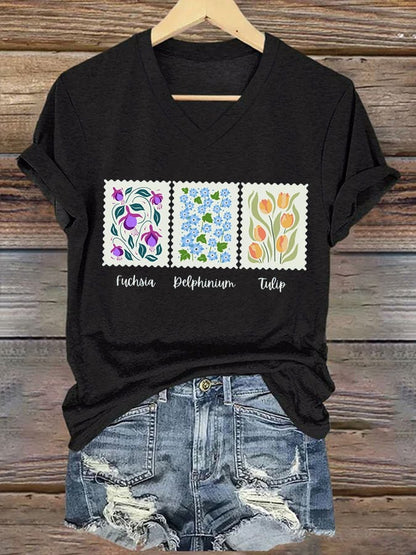 Women's  FTD Print Casual T-Shirt