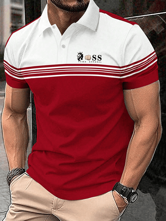 Modisches, lässiges Poloshirt mit Aufdruck für Herren