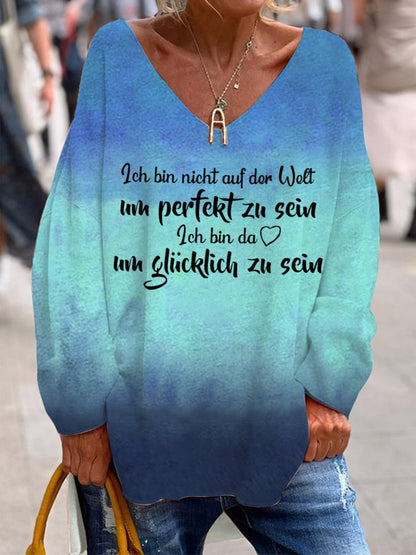 Ich bin nicht auf der Welt um perfekt zu sein-Sweatshirt