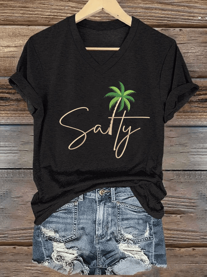 Women's Salt & Light Faith Print V-Neck T-Shirt
