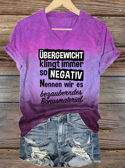 "Übergewicht klingt immer so negativ" T-Shirt