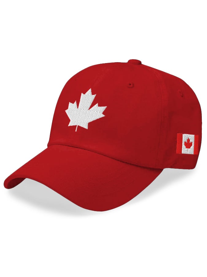 Retro Canadian Maple Leaf Print Baseball Cap